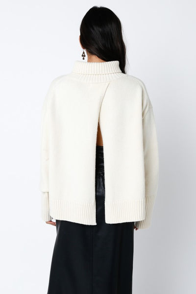 The Mckenna Split Back Turtleneck Sweater