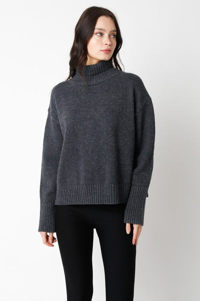 The Mckenna Split Back Turtleneck Sweater