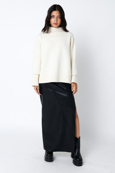 The Mckenna Split Back Turtleneck Sweater
