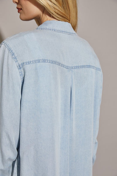 The Keep It Chill Denim Button Front Shirt