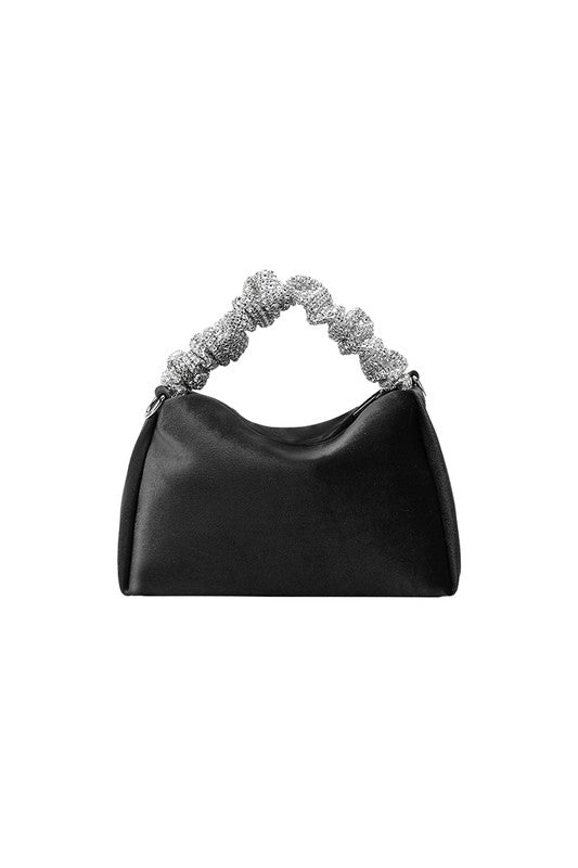 The Estela Black Velvet Bag