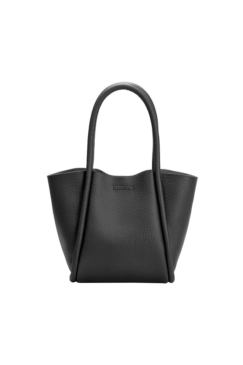 The Mariah Black Recycled Vegan Leather Tote Bag