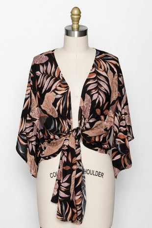 The Fall Vibes Printed Kimono Top