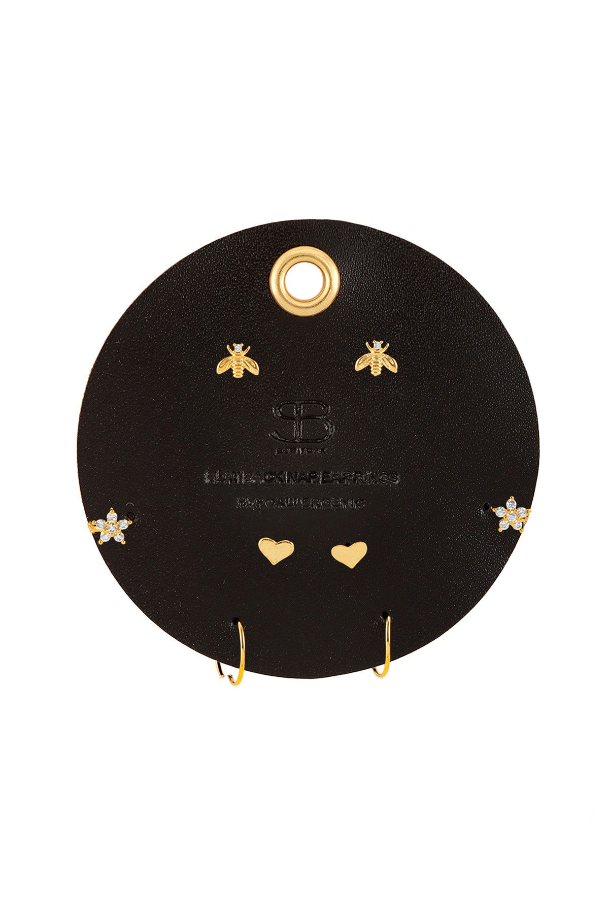 Gold Dipped Bee Post Earring Set