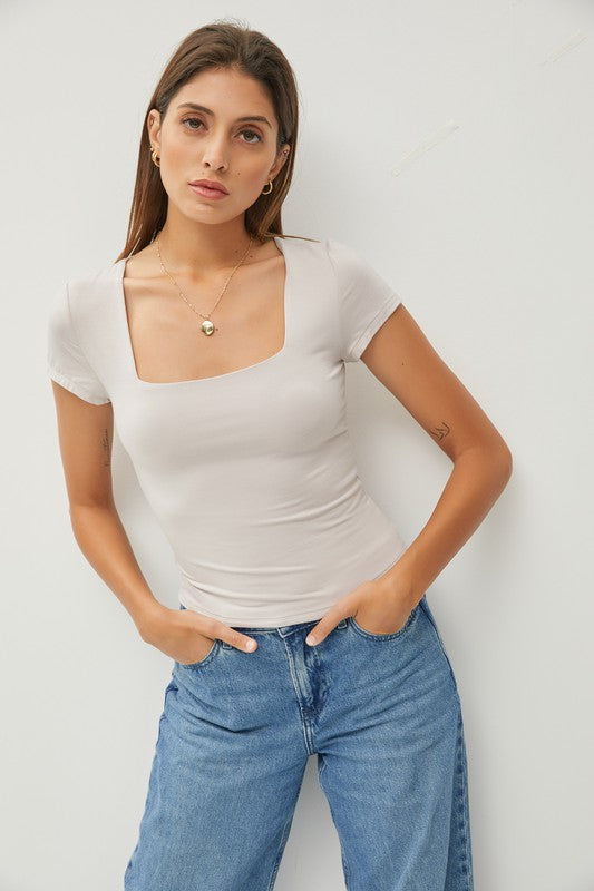 The As Per Usual Classic Square Neck Tee