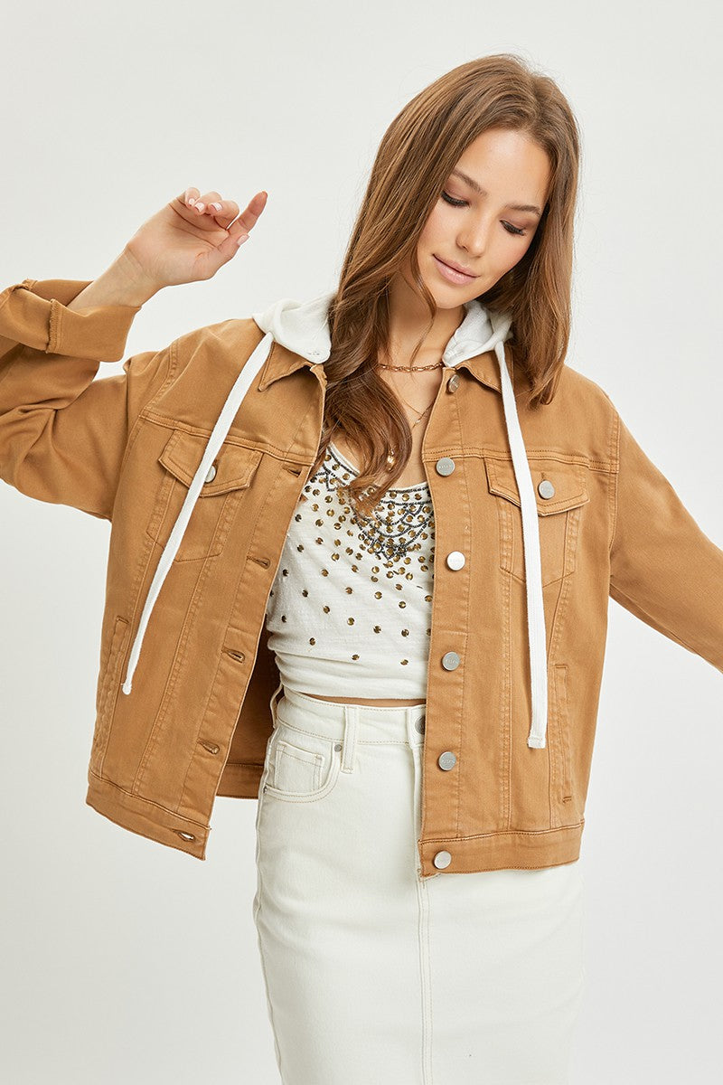 The Backroads Oversized Jean Jacket with Hoodie