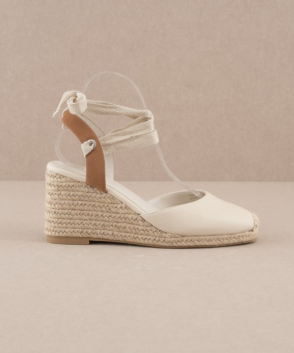 The Alondra Lace Up Espadrille Wedges