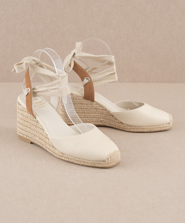 The Alondra Lace Up Espadrille Wedges