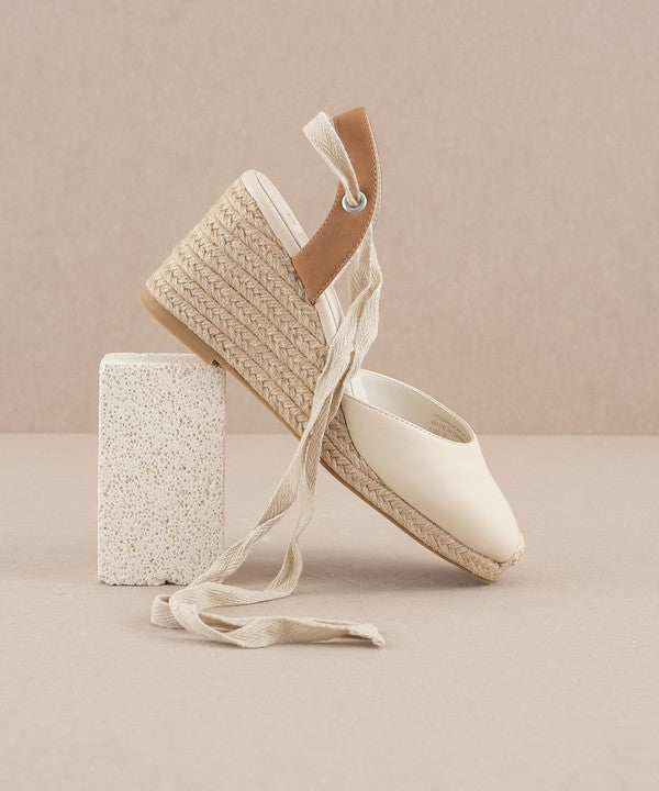 The Alondra Lace Up Espadrille Wedges