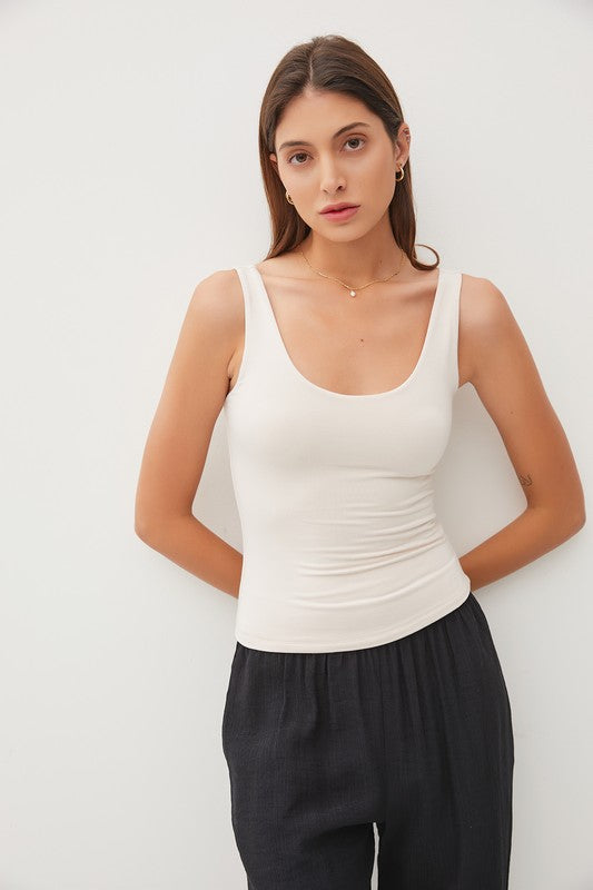 The Plain as Day Scoop Neck Tank Top