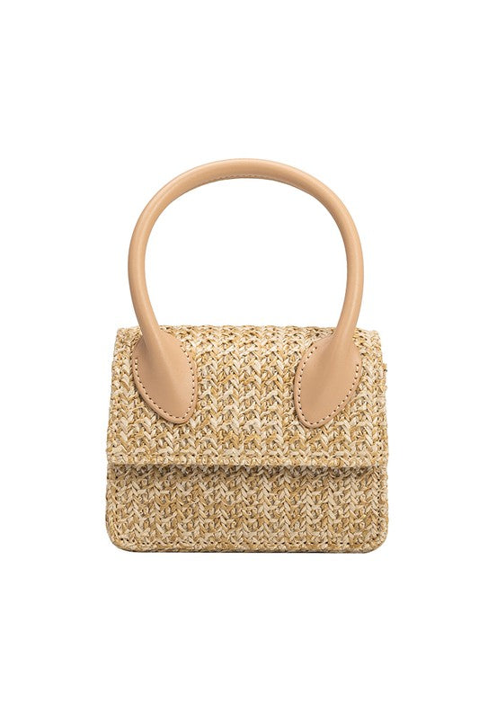 The Tyla Straw Top Handle Bag