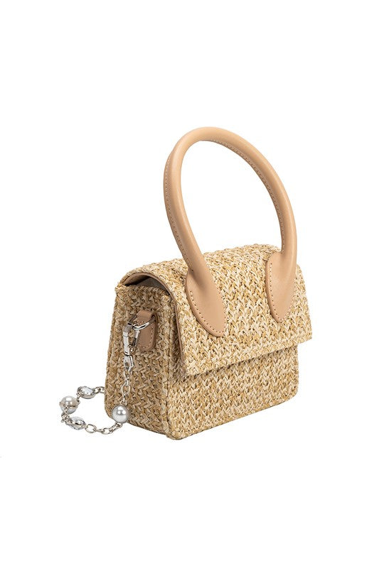 The Tyla Straw Top Handle Bag