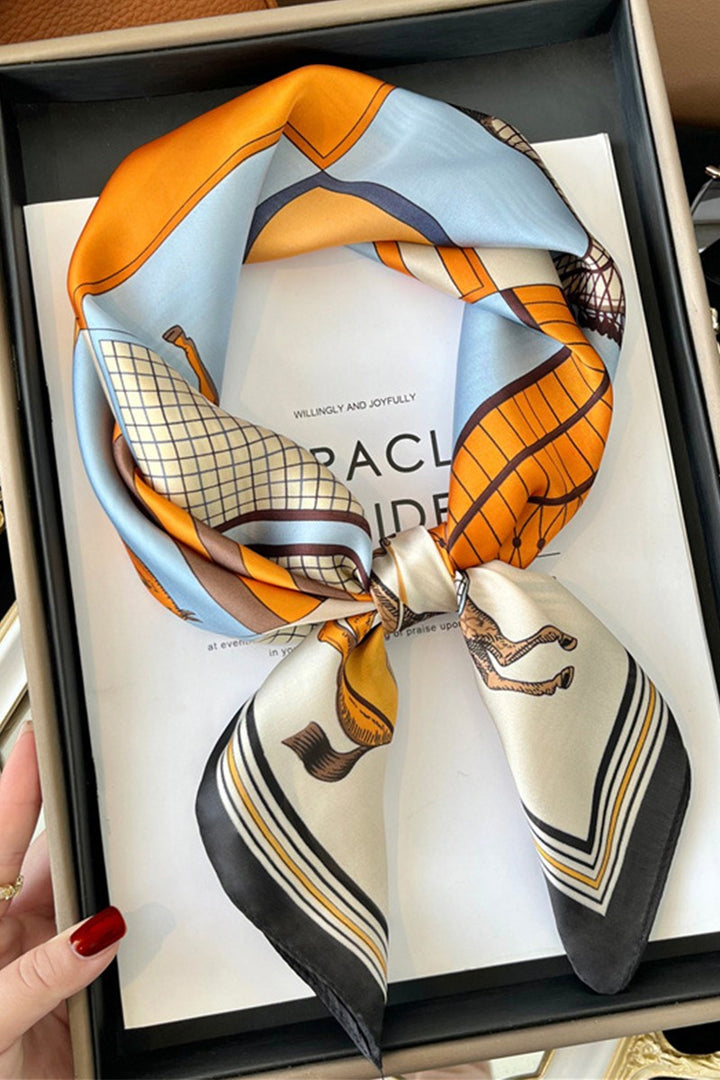 The Sienna Printed Square Silk Scarf