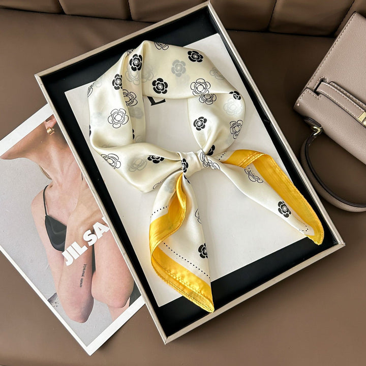 The Sienna Printed Square Silk Scarf