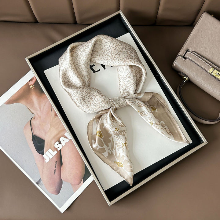 The Sienna Printed Square Silk Scarf
