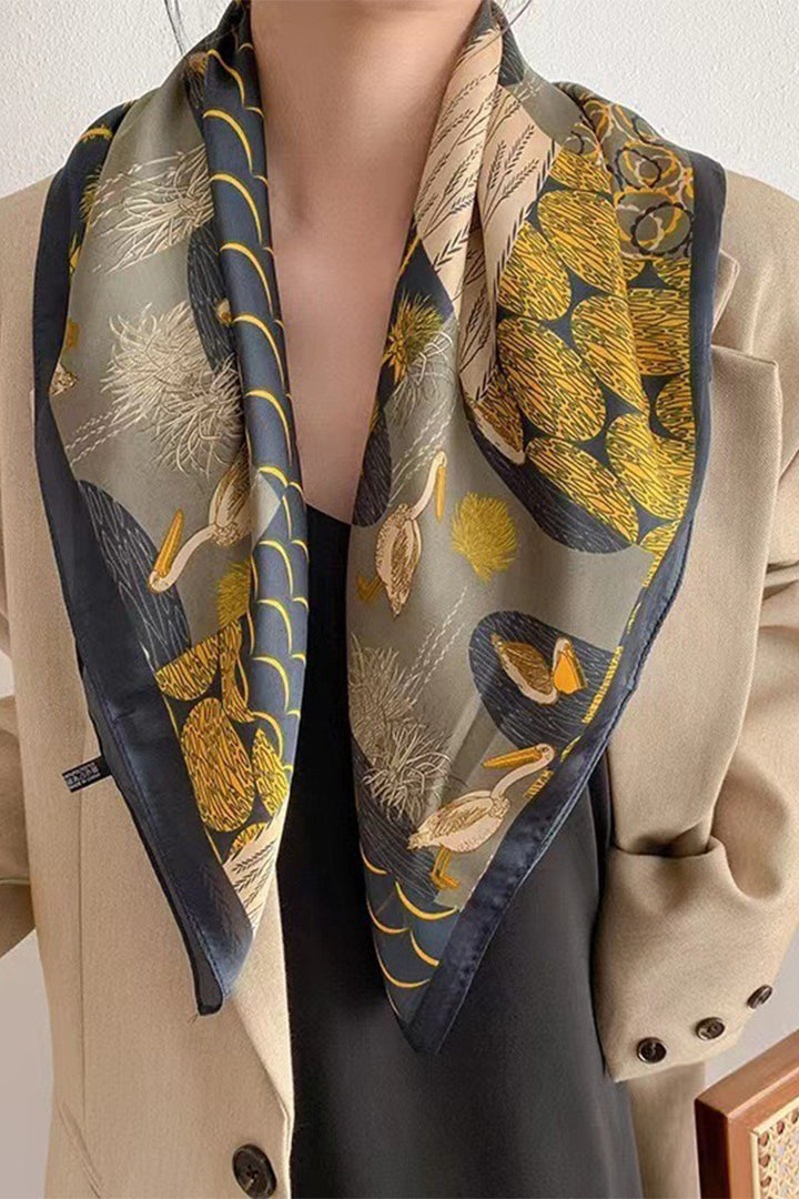 The Chic Printed Satin Scarf