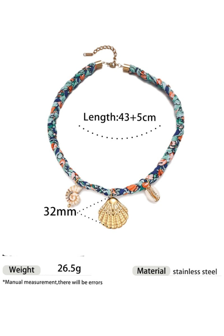 The Colorful Thick Cord Shell Conch Necklace