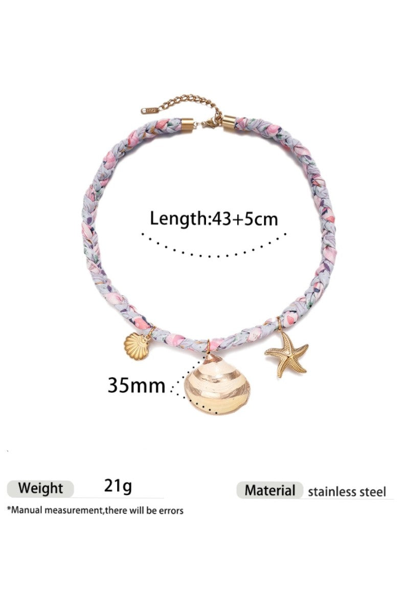 The Colorful Thick Cord Shell Conch Necklace