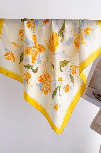 The Thistledown Print Faux Silk Scarf