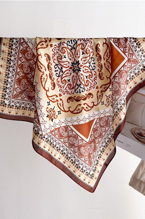 The Thistledown Print Faux Silk Scarf