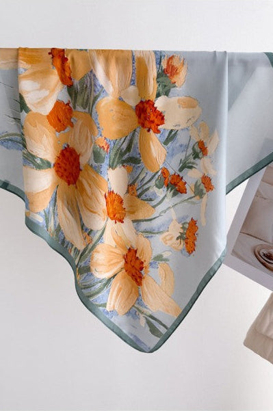 The Thistledown Print Faux Silk Scarf