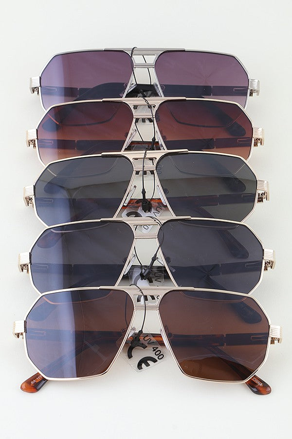 The Sorority Summer Geometric Aviator Sunglasses