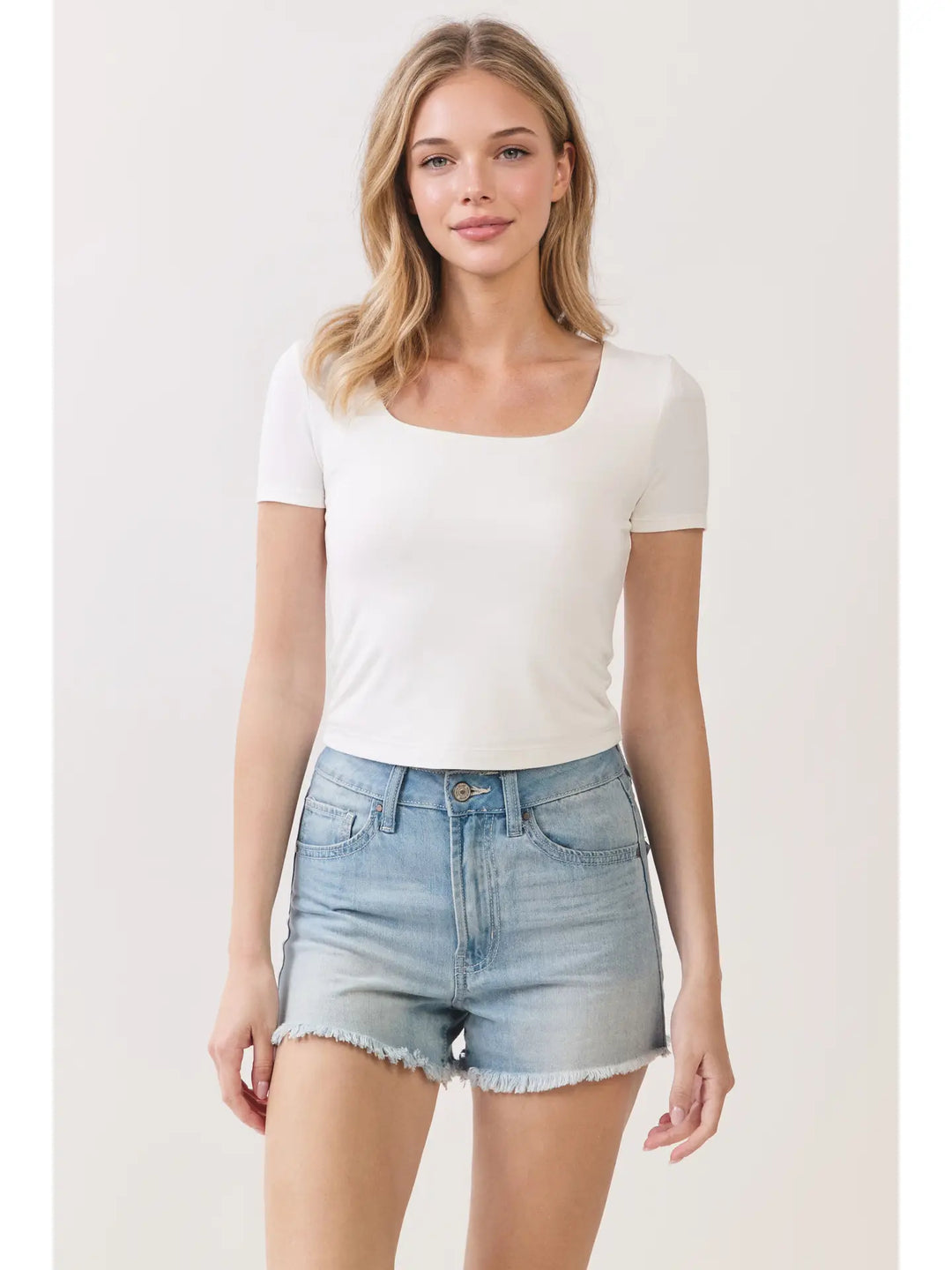 The Best Basic Short Sleeve Crop Top