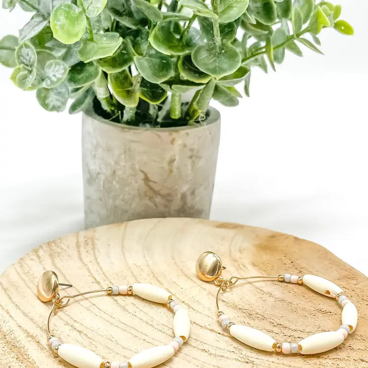 The Faith Beaded Hoop Earrings