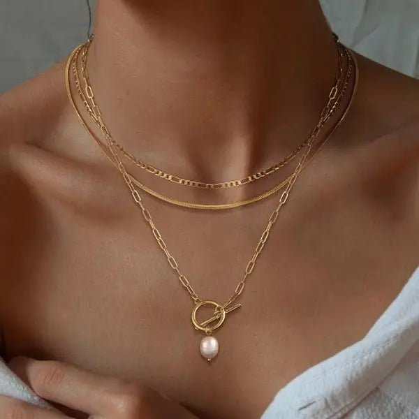 The Timeless Charm 18K Stainless Steel Tarnish Free Layered Necklace