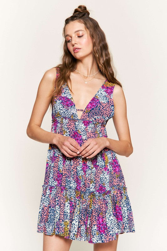 The Coming Up Daisies Floral Print Mini Dress