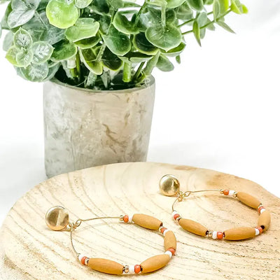The Faith Beaded Hoop Earrings