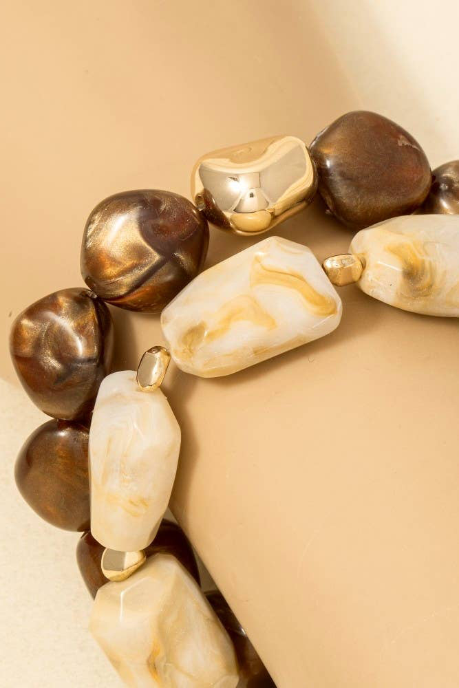 Mixed Chunky Acrylic Beaded Bracelet Set