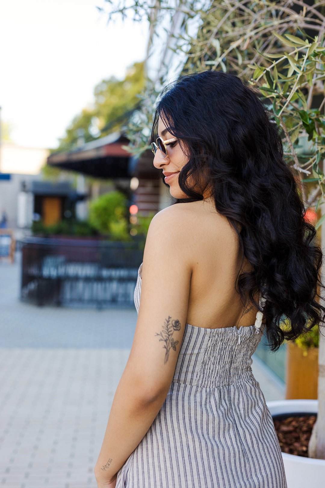 The Oahu Beaded Halter Midi Dress