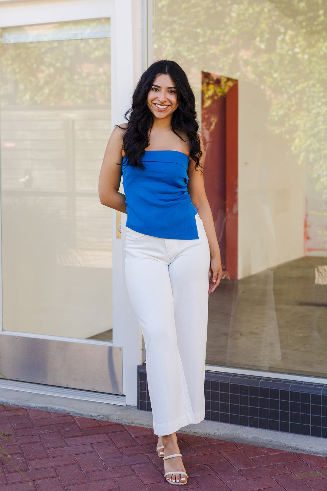 The Off-Center Stage Strapless Top