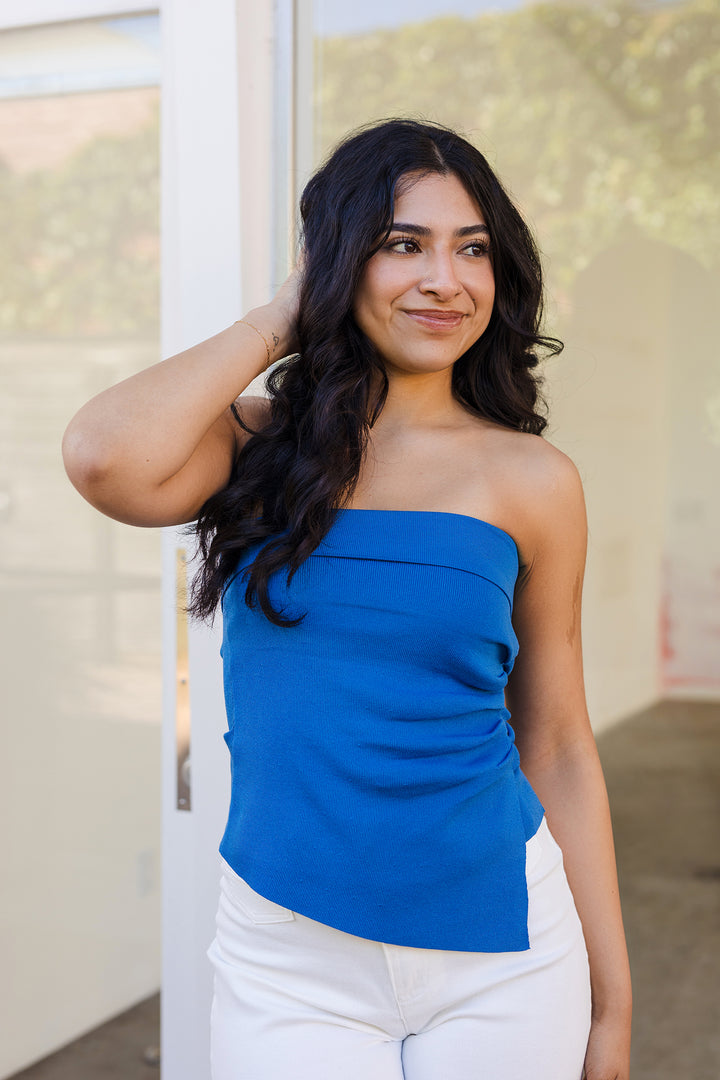 The Off-Center Stage Strapless Top