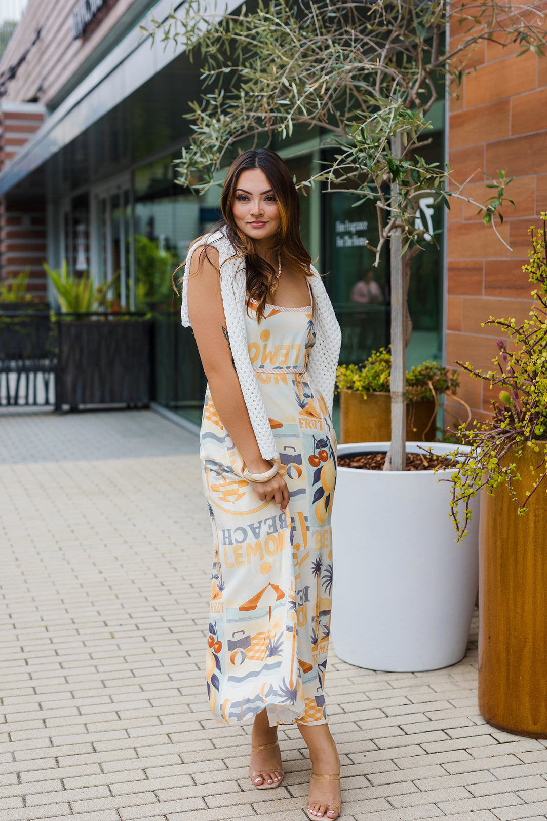 The Feeling Beachy Spaghetti Strap Midi Dress