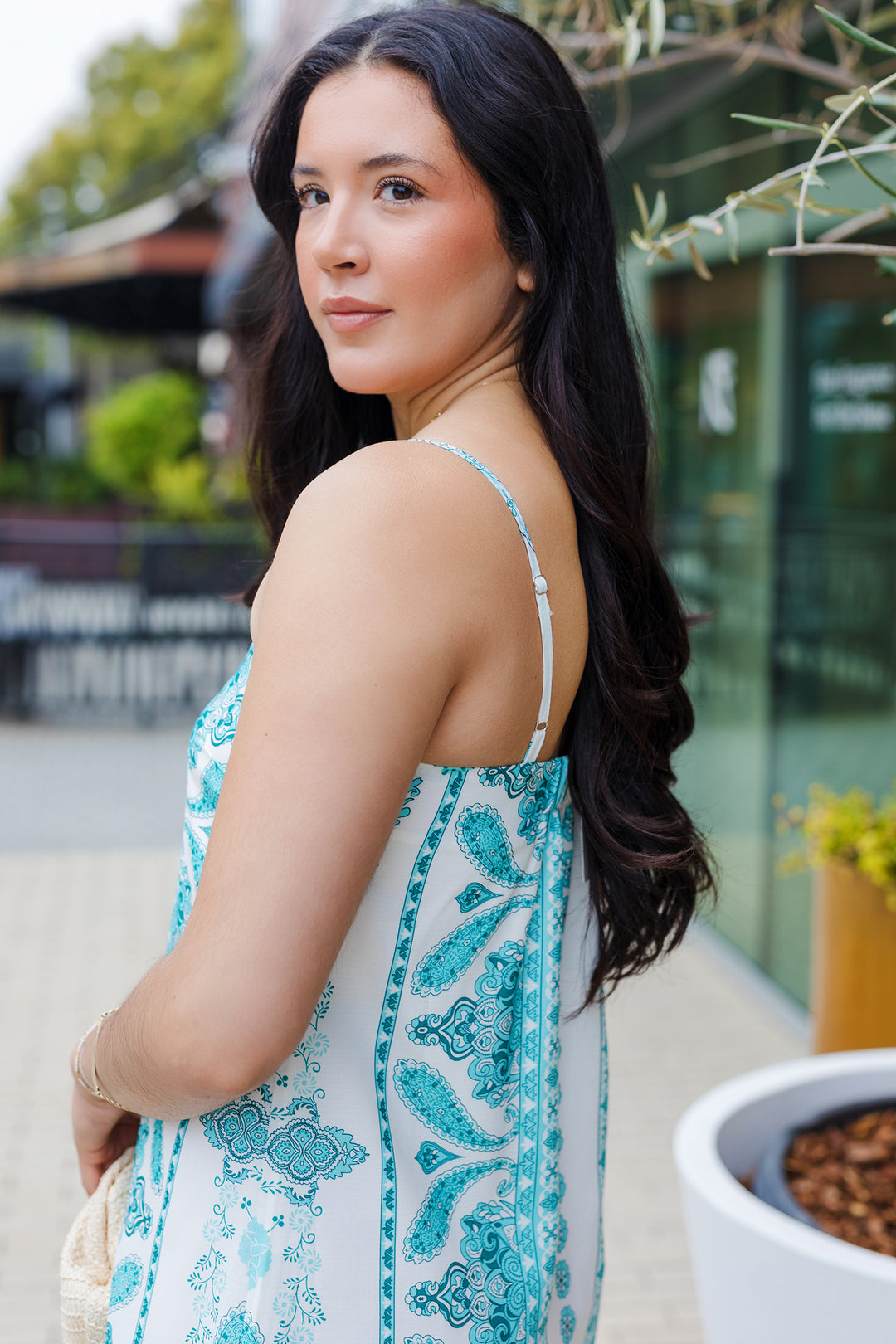 The See You Soon Scarf Print Mini Dress