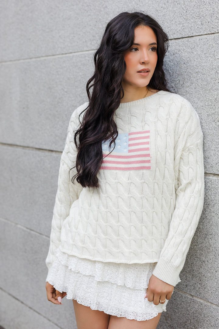The All American Girl Long Sleeve Sweater