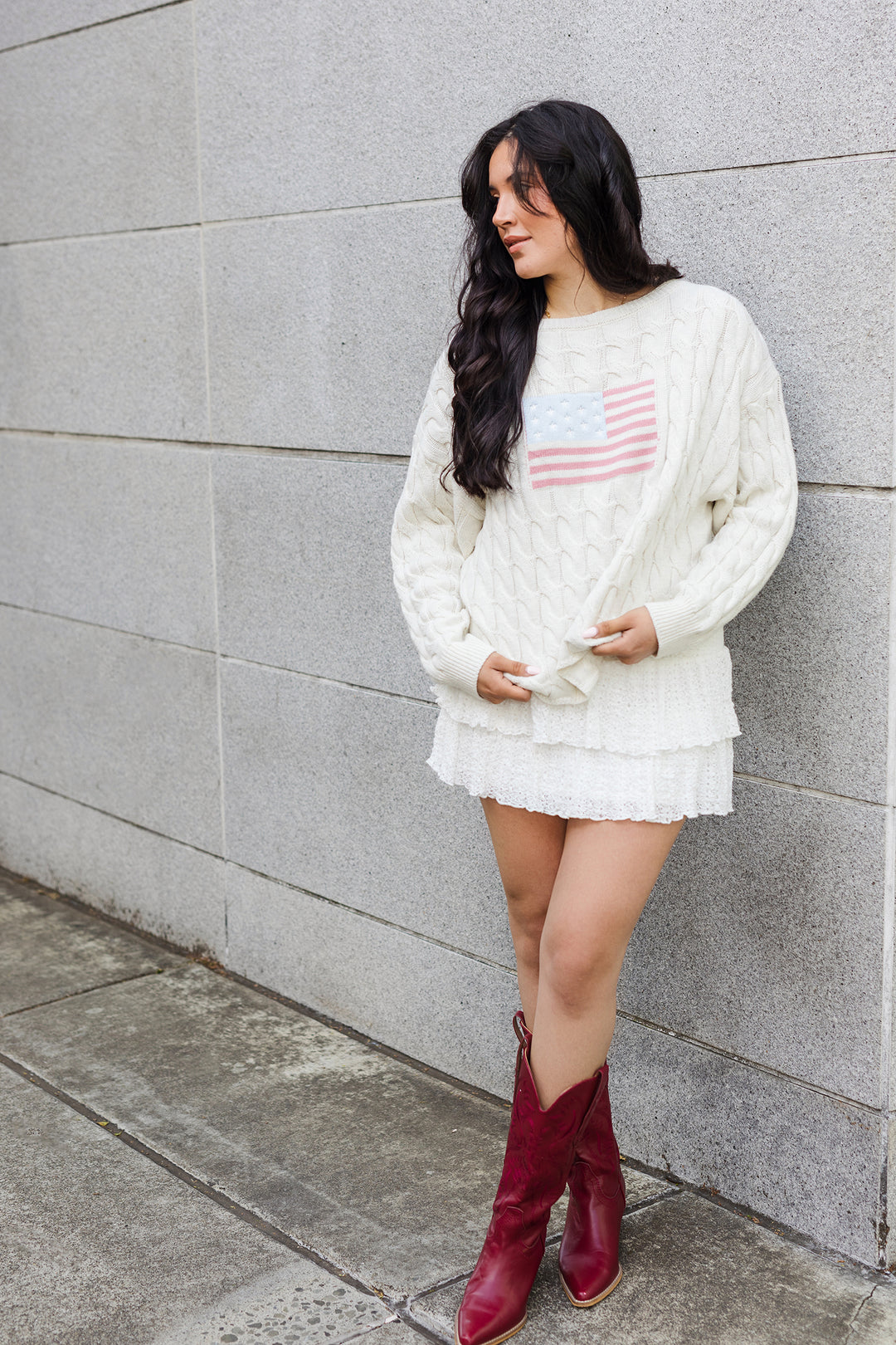 The All American Girl Long Sleeve Sweater