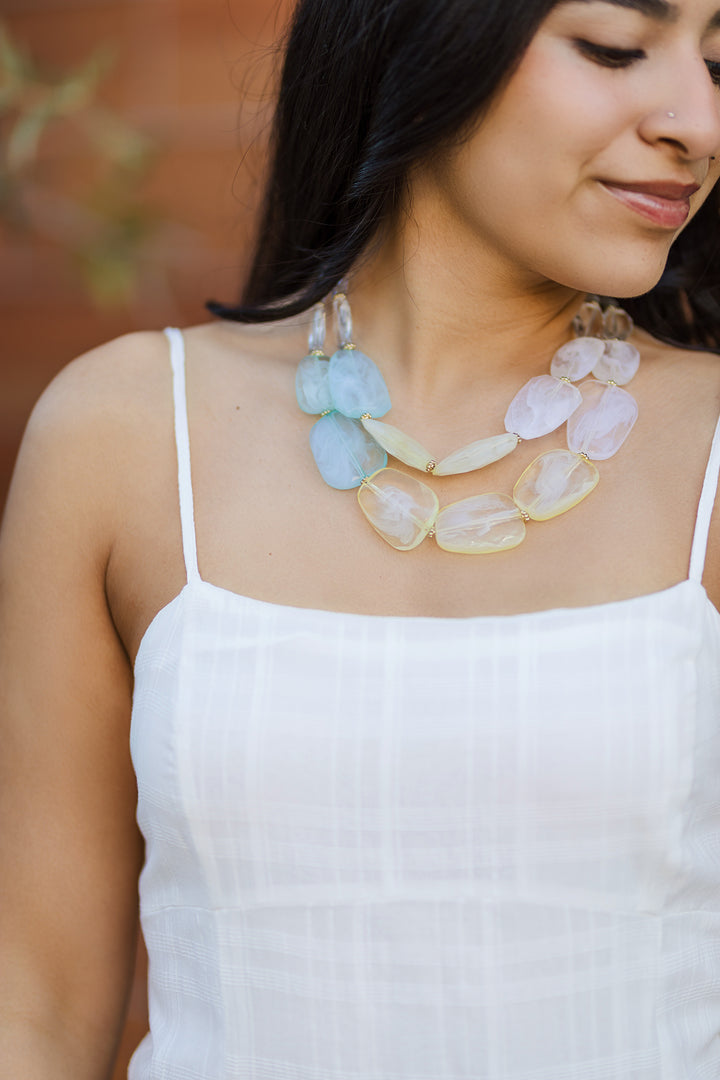 The Spring Fling Chunky Resin Stone Necklace Set