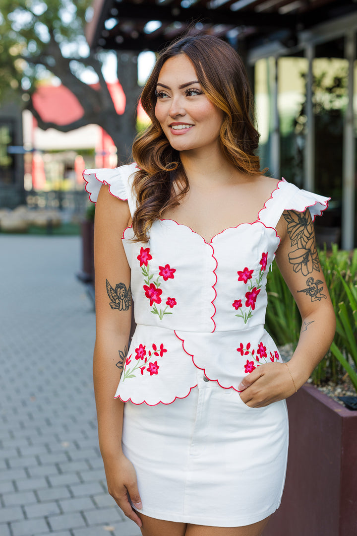 The Perfect Petal Peplum Top