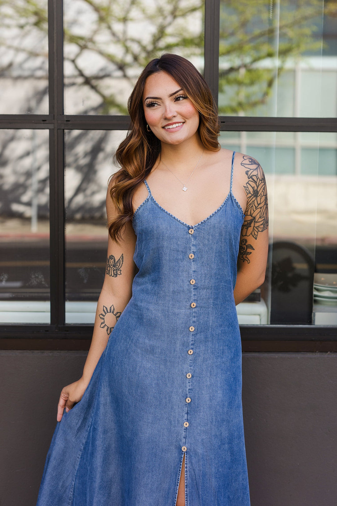 The Dose of Denim Sleeveless Maxi Dress