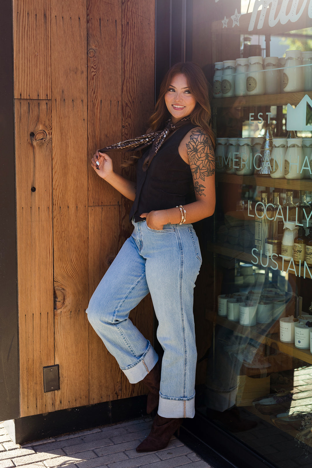 The Sable Suede Button Down Vest