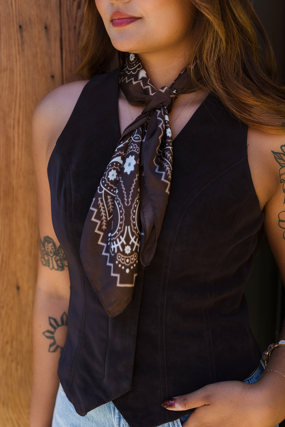 The Sable Suede Button Down Vest