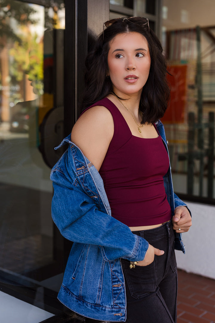 The Louise Square Neck Sleeveless Top