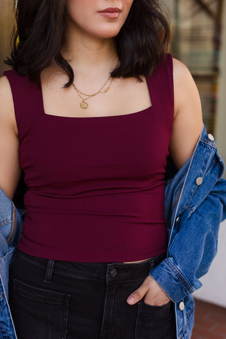 The Louise Square Neck Sleeveless Top