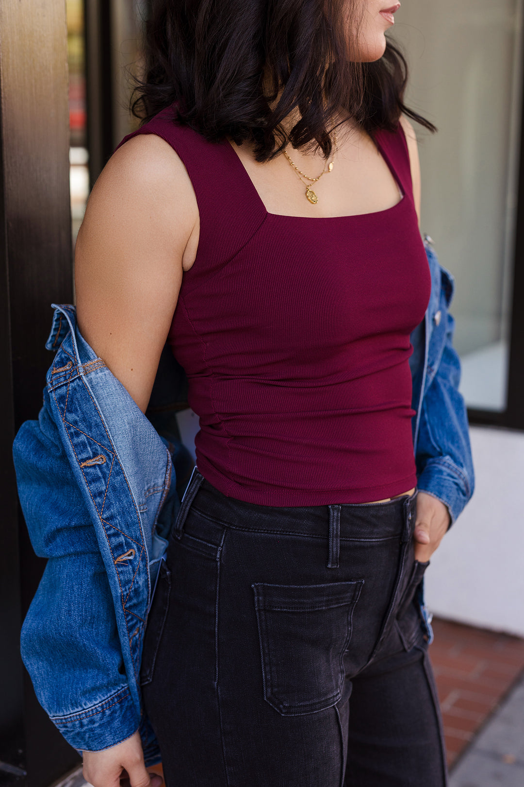 The Louise Square Neck Sleeveless Top