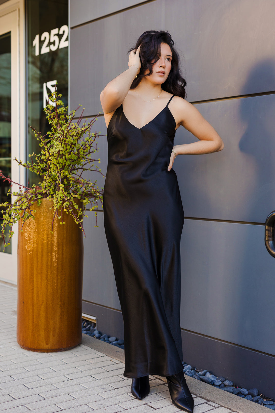The City Edit Sweater and Satin Midi Dress - 2 Piece Set