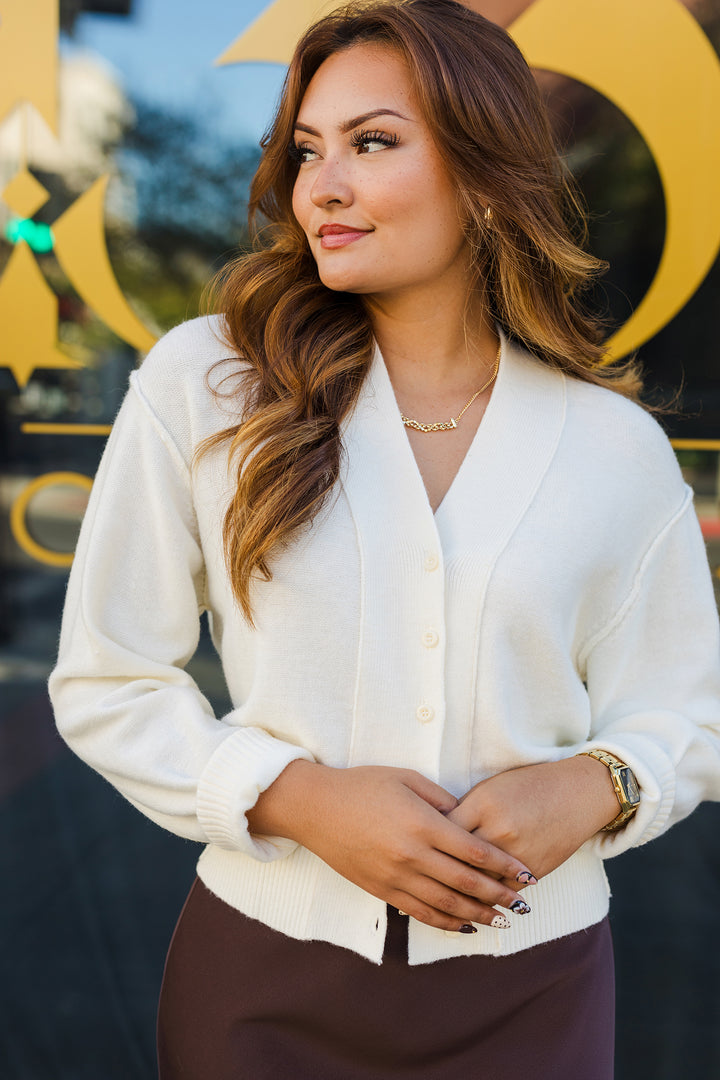 The Only In Your Dreams Button Front Cardigan Sweater