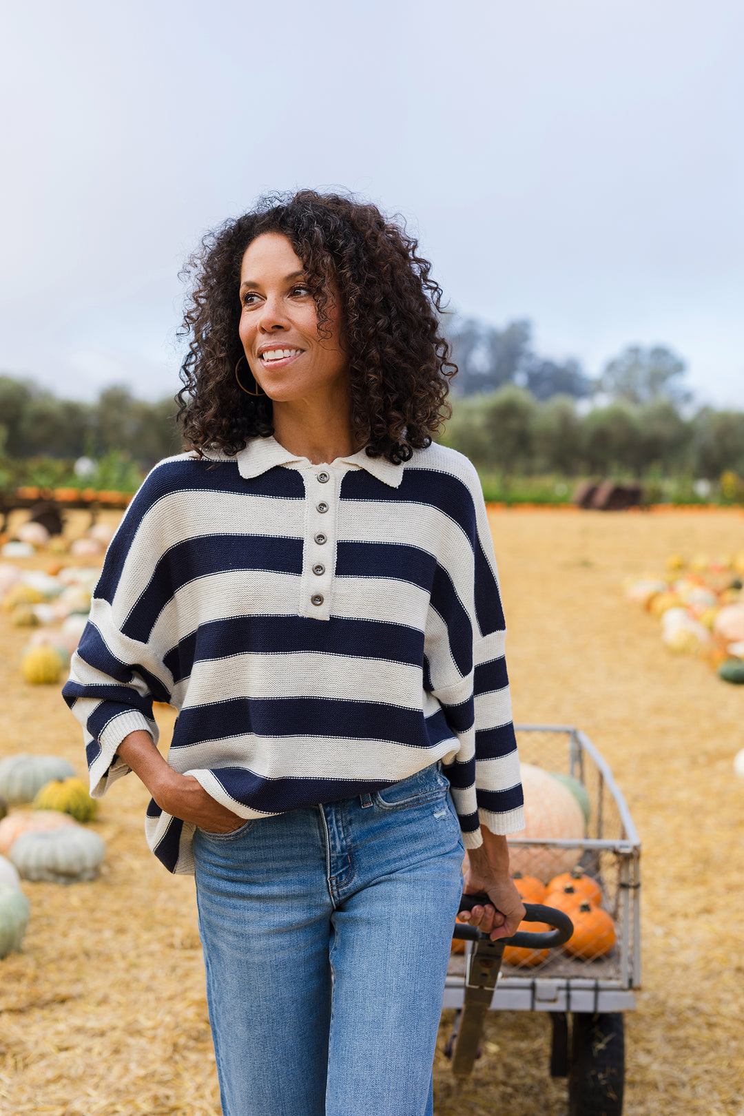 The All Prep Soft Stripe Knit Polo Sweater